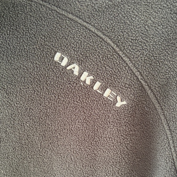 Oakley mens Dark Gray Hooded Full-Zip Fleece Jacket - Picture 5 of 6